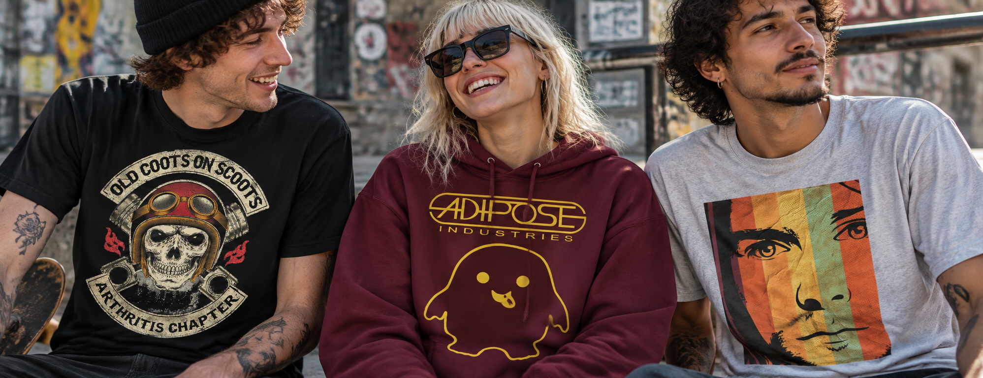 printed t-shirts and hoodies from Ten Quid Teez