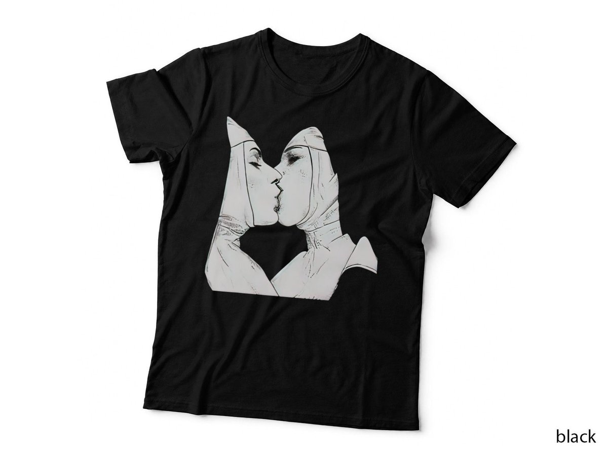 Kissing Nuns Shirt, NAUGHTY Nun T-Shirt