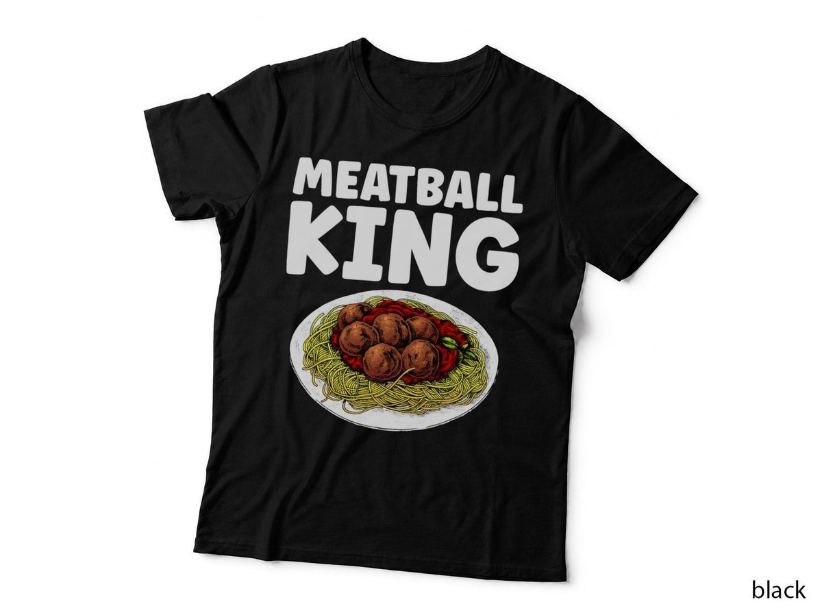 Funny Meatball Art For Men Dad Boys Toddlers Meatball Lovers T-Shirt