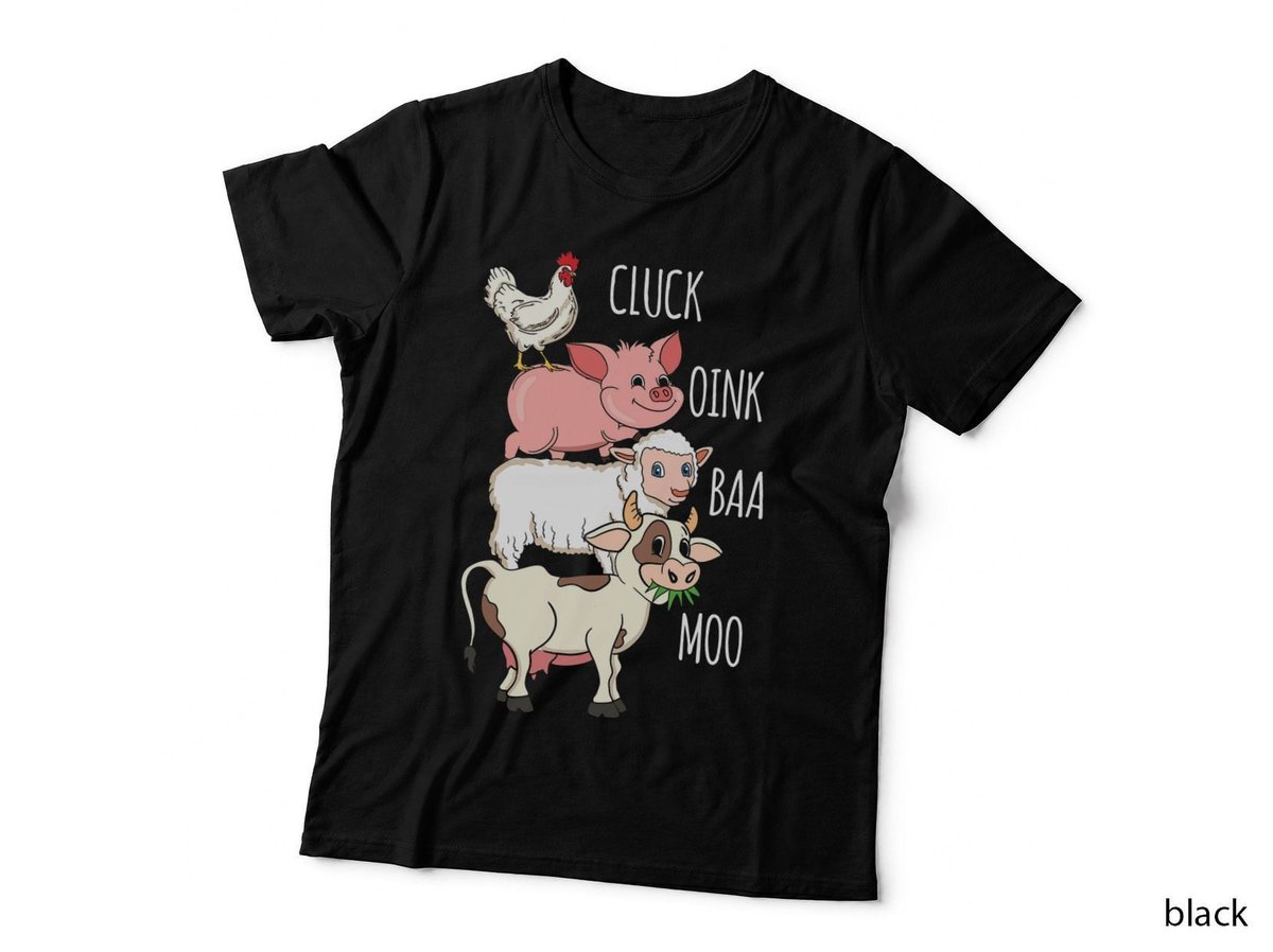 Cluck Oink Baa Moo - Chicken Pig Sheep Cow Farmer Farm Life T-Shirt