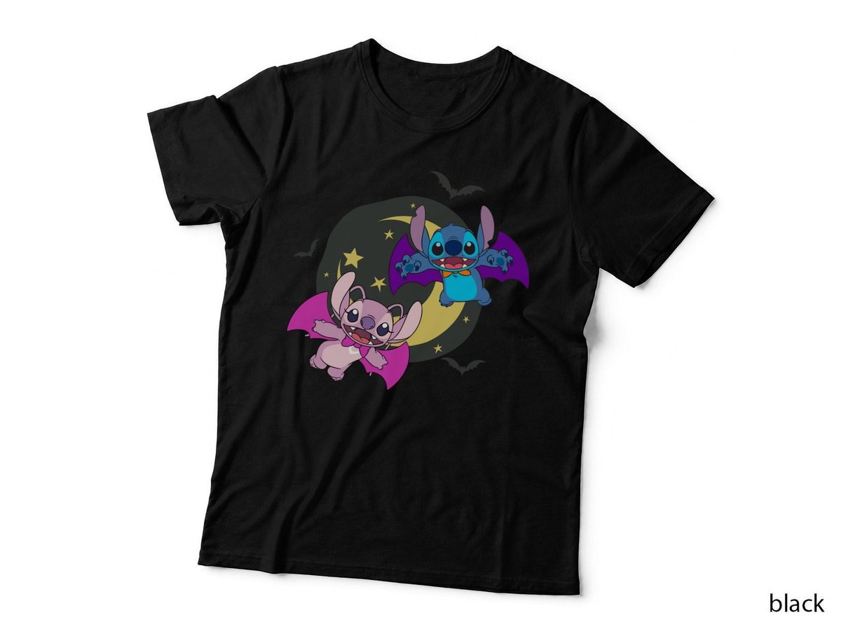 Stitch Halloween Vampire T-Shirt, Cartoon Character Costume