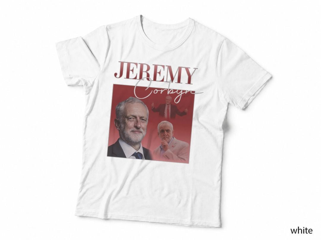 Jeremy Corbyn T-Shirt, Retro Political Portrait, Labour Icon Style