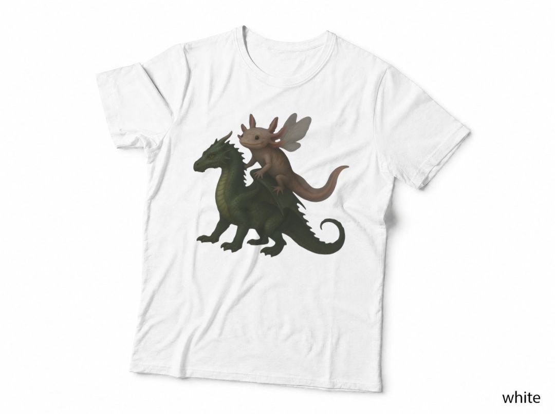 Realistic Axolotl Dragon, Green Dragon Salamander T-Shirt