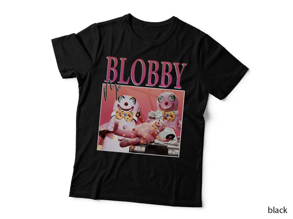 Mr Blobby T-Shirt, Retro 90s TV Character Homage, British Comedy Style