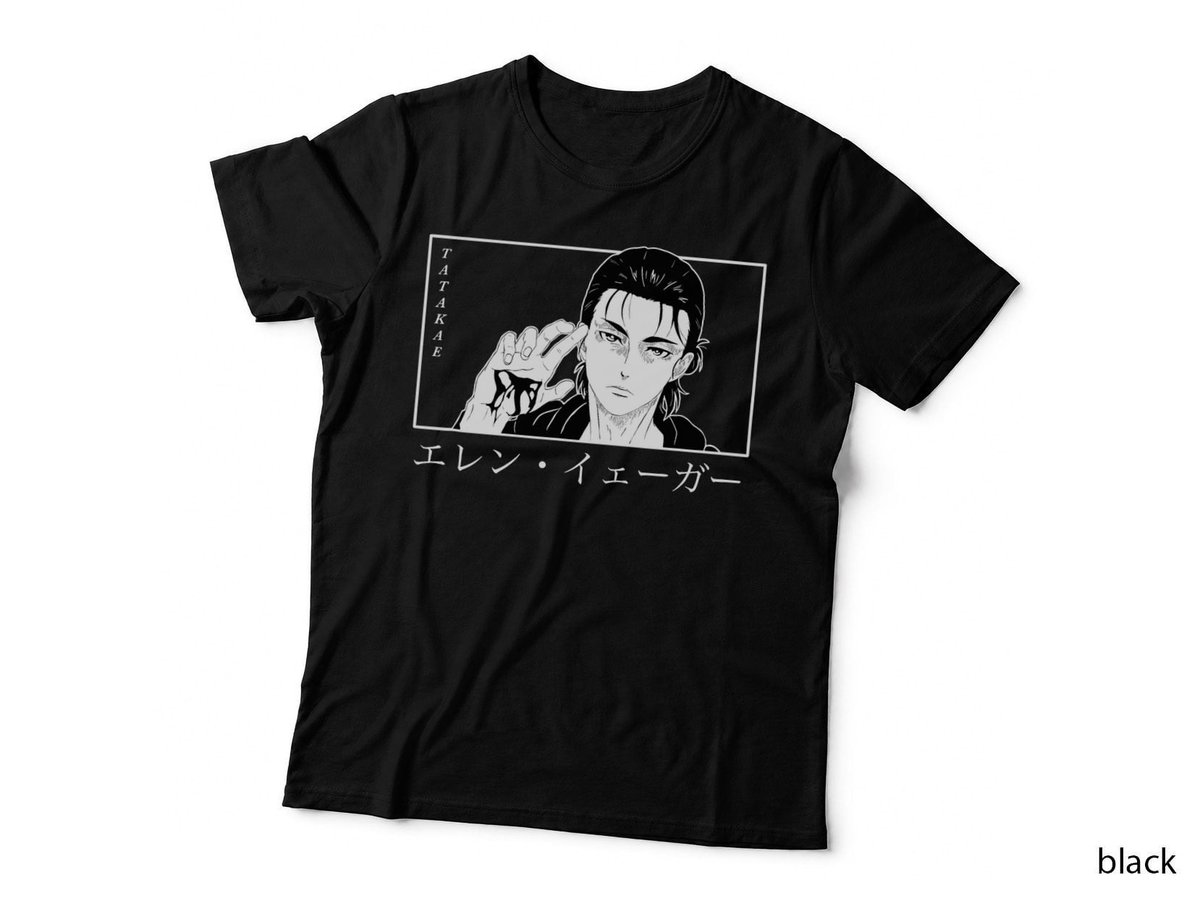 ANIME fan art eren cool charcter cut his hand cold moment T-Shirt