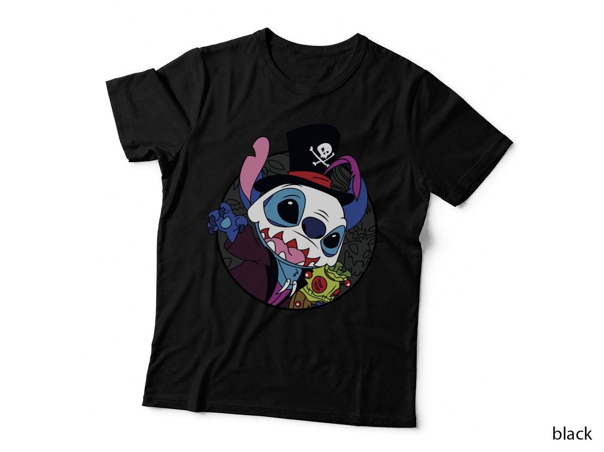 Stitch Pirate Hat T-Shirt, Halloween Costume Style, Trendy Geek Apparel