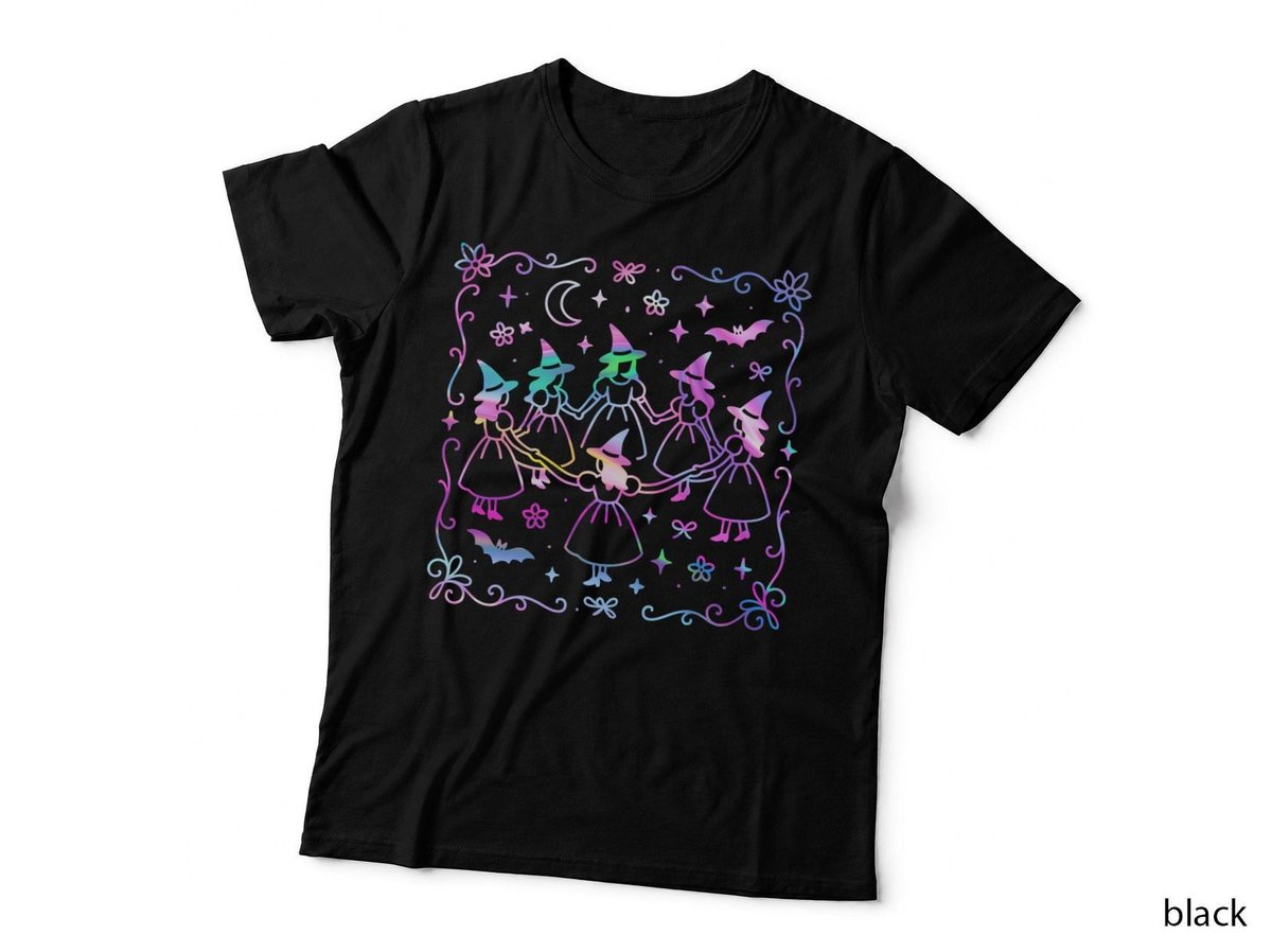Halloween Witch Circle T-Shirt, Whimsical Party Theme, Costume Fun