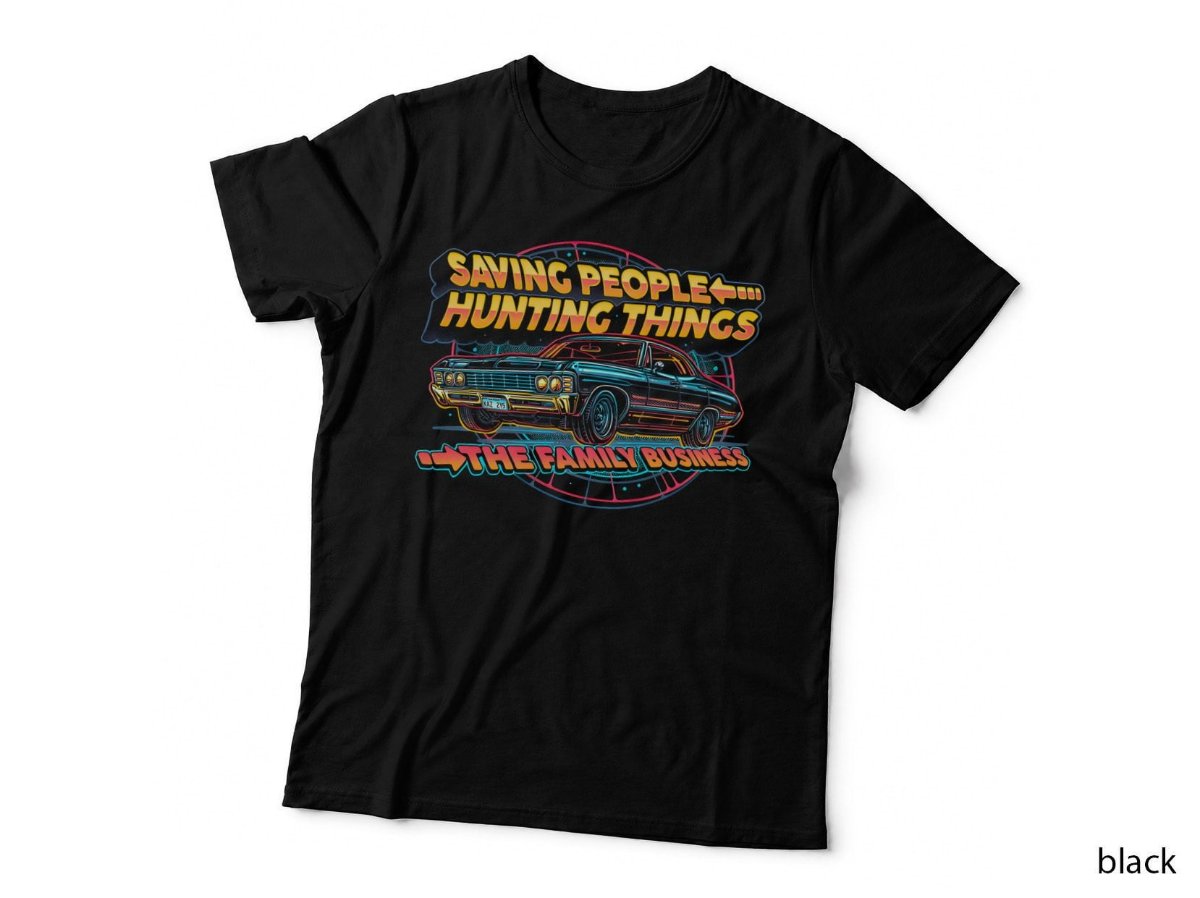 Saving People Hunting Things Car T-Shirt, Vintage Automobile Supernatural Hoodie