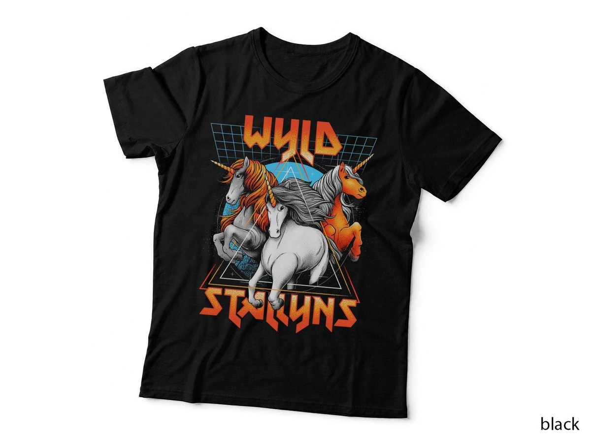 Wyld Stallyns T-Shirt, Bill and Ted 80s Movie Fan, Retro Unicorn Art
