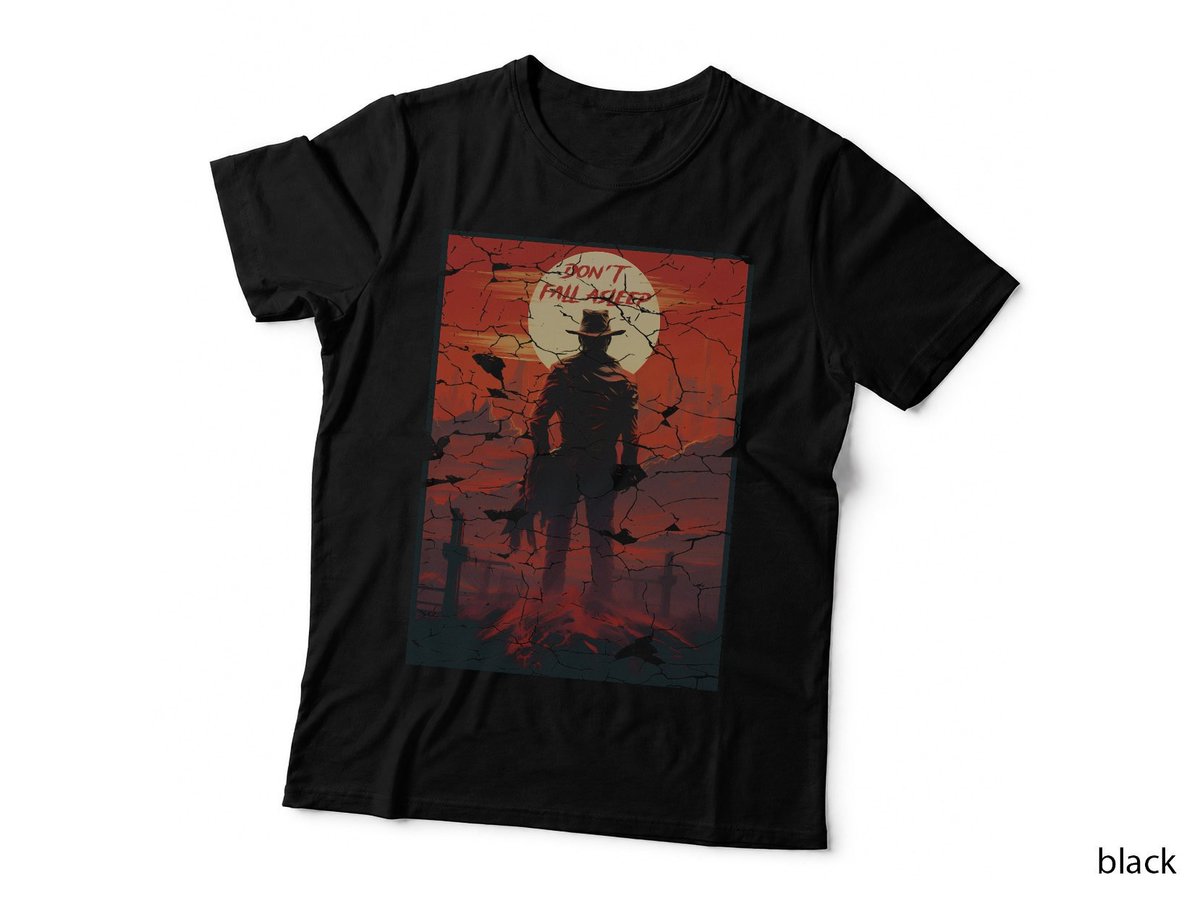 Don't Fall Asleep T-Shirt, Retro Western Theme, Mystery Thriller Apparel
