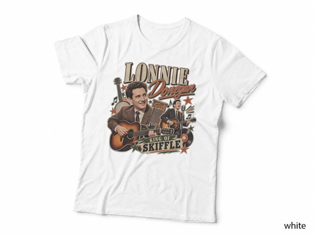 Lonnie Donegan King Of Skiffle 1954 British Rock Music T-Shirt Hoodie Vintage