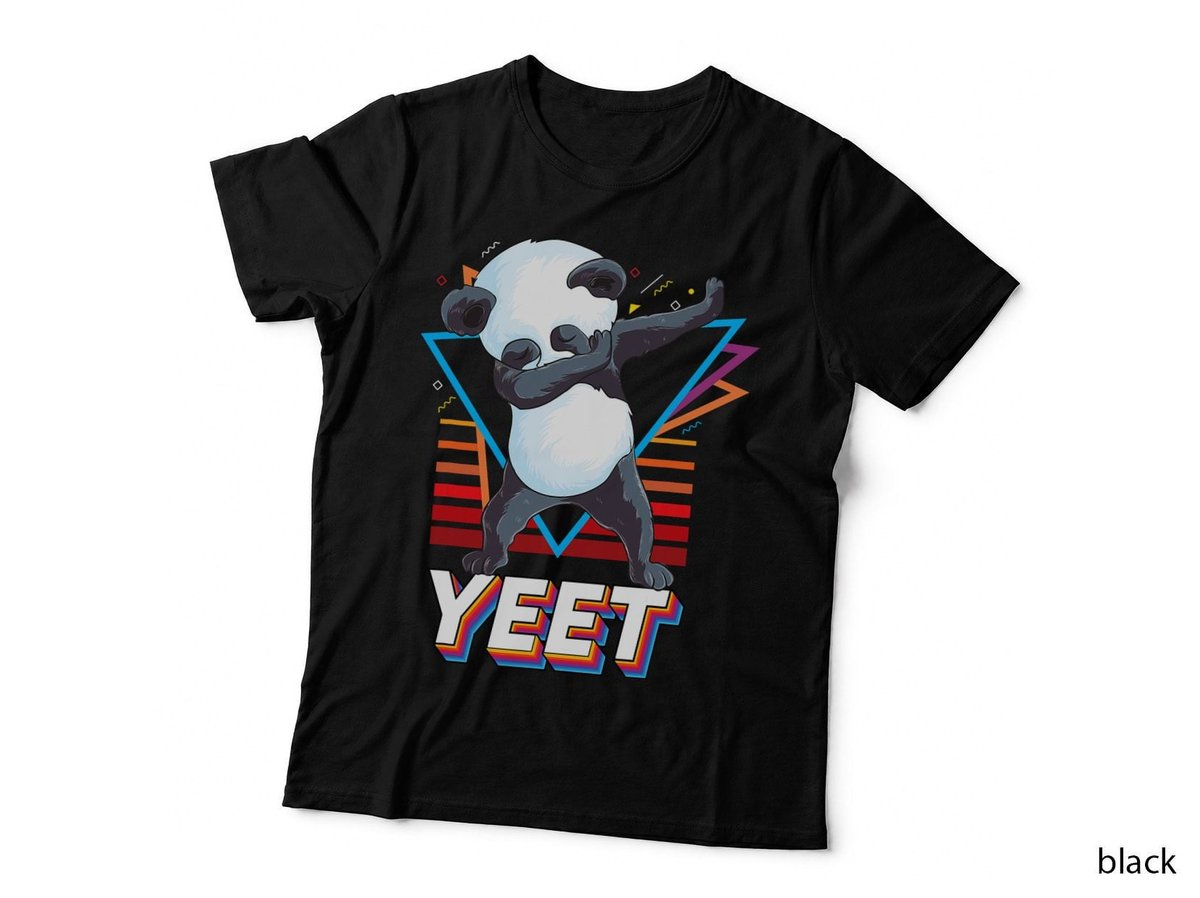 Cute panda dab dance funny Dabbing panda bear Retro Yeet T-Shirt