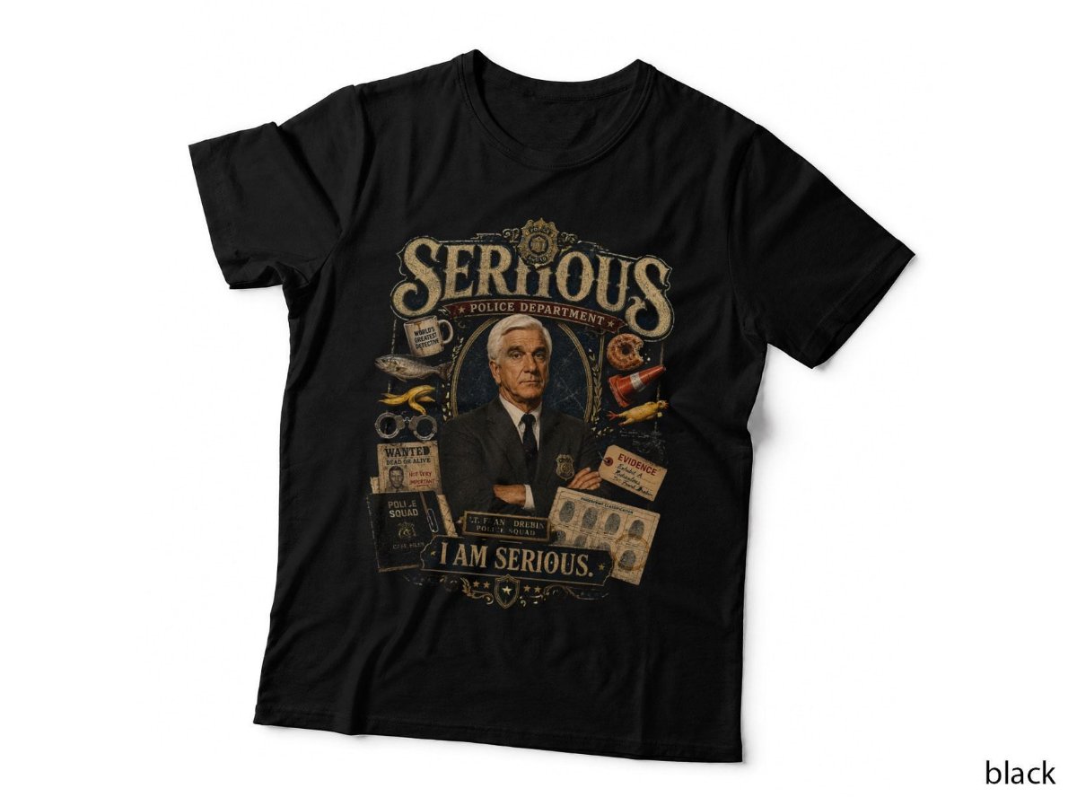 The Naked Gun Vintage Police Detective Movie Comedy Halftone T-Shirt Hoodie