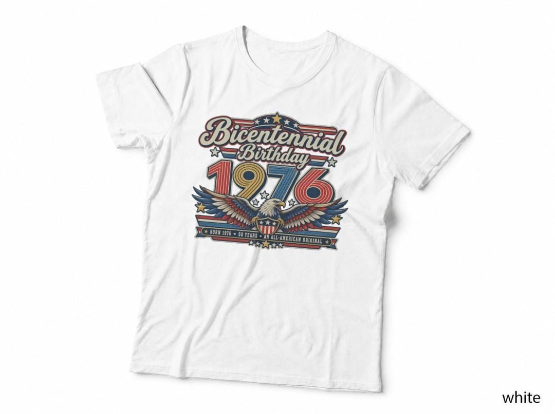 1976 50th Birthday Bicentennial Americana Eagle Born 1976 USA T-Shirt Hoodie