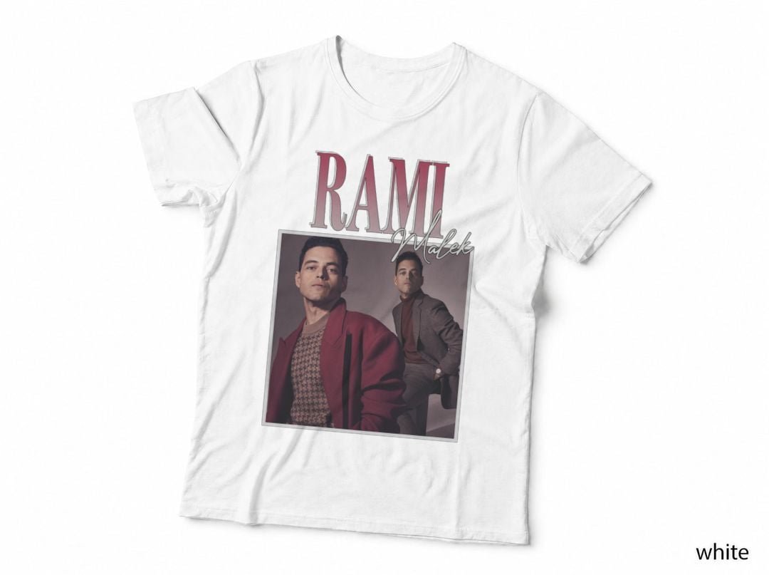 Rami Malek T-Shirt, Celebrity Fashion Icon, Music Lover Style