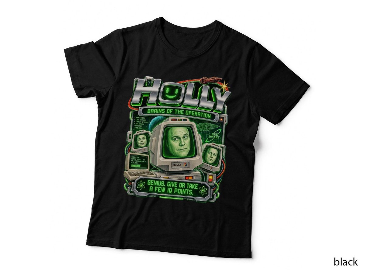 Red Dwarf Vintage Computer Holly Sci Fi Comedy T-Shirt, Cult TV Hoodie