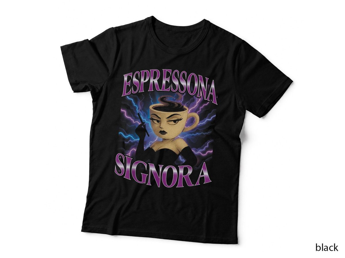 Surreal Italian Brainrot Meme Espressona Signora Funny T-Shirt