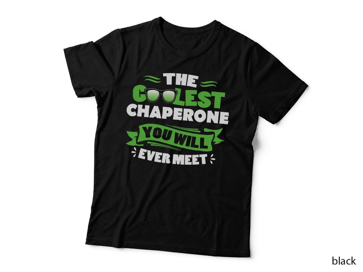 Coolest Chaperone T-Shirt, Retro Style, Quote Typography