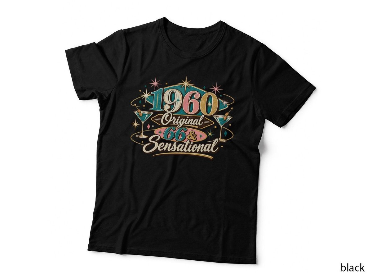 1960 66th Birthday Cocktail Lounge Mid Century Sensational T-Shirt Hoodie