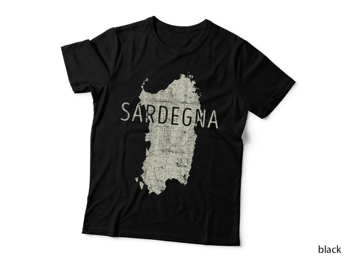 Sardinian Map Word Art - Sardegna Italy Souvenir T-Shirt