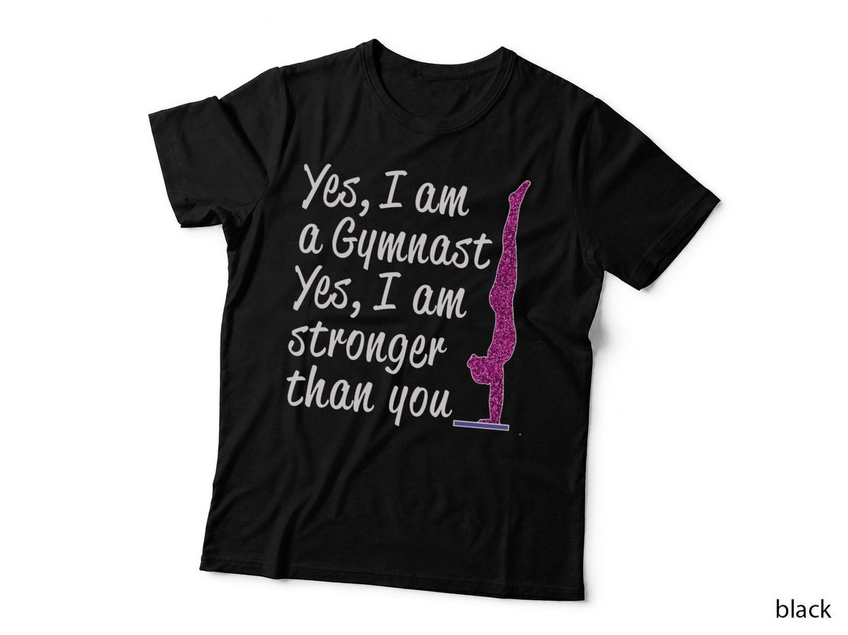 Funny Girls Gymnastics T-Shirt, Stronger Than You, Sporty Gift