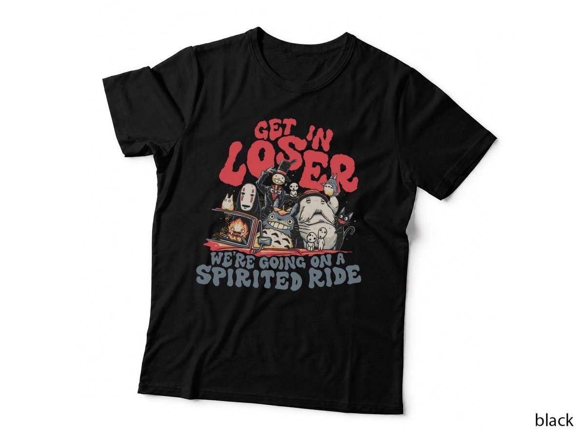 Get In Loser We're Going On A Spirited Ride, Studio Ghibli, PNG Bundle T-Shirt