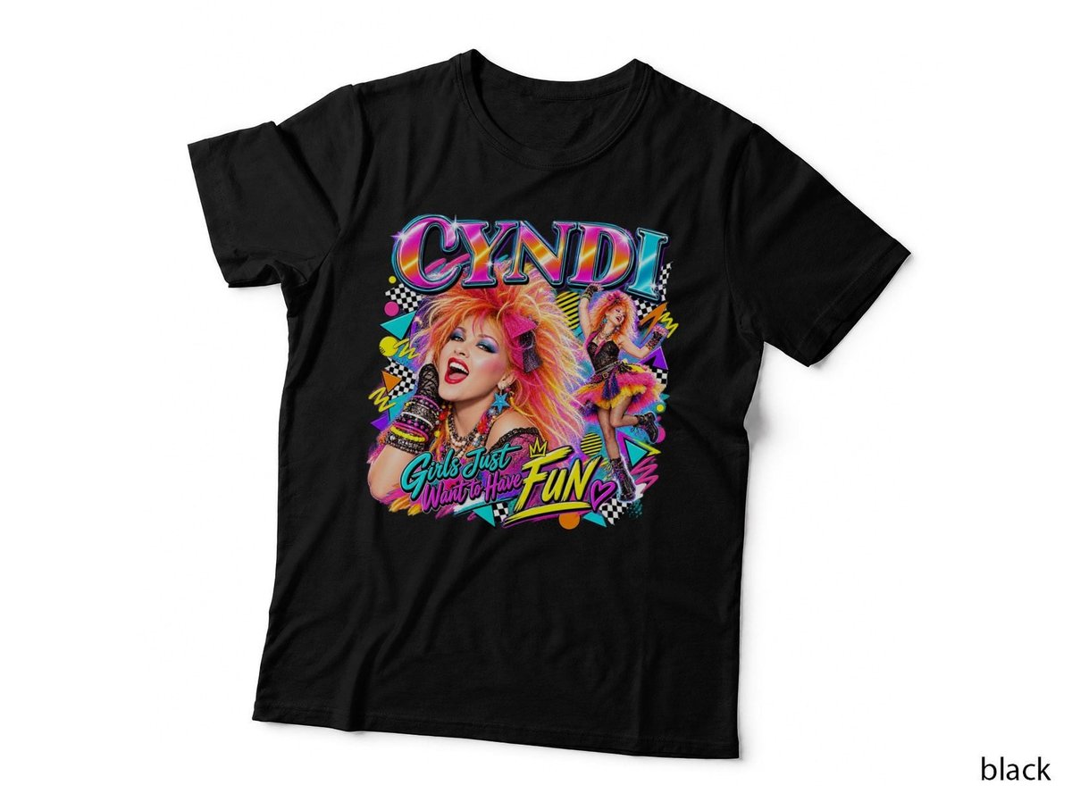 Cyndi Lauper 80s Pop Girls Just Want To Have Fun Music T-Shirt Hoodie Vintage