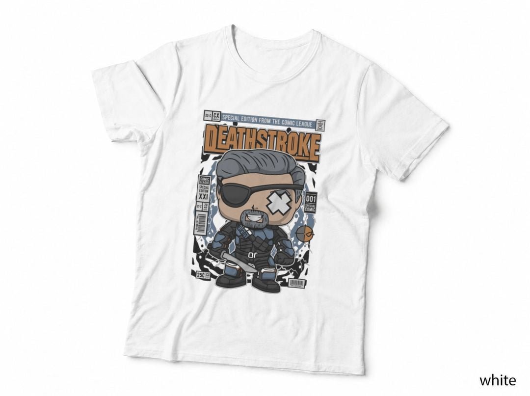 Deathstroke Unmasked T-Shirt, Comic League Art, Comic Book Fans