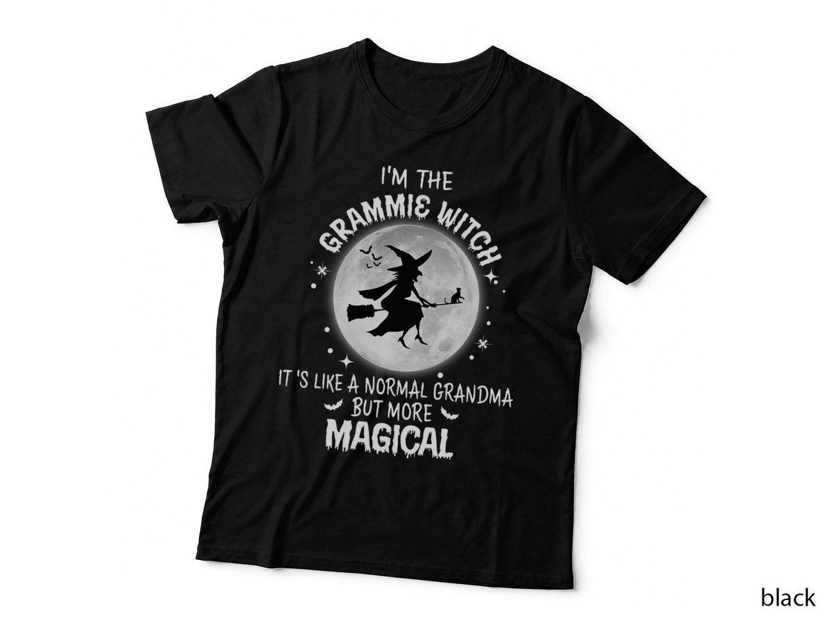 I'm Grammie Witch Tshirt Stunning Halloween Family Moon Art V-Neck T-Shirt