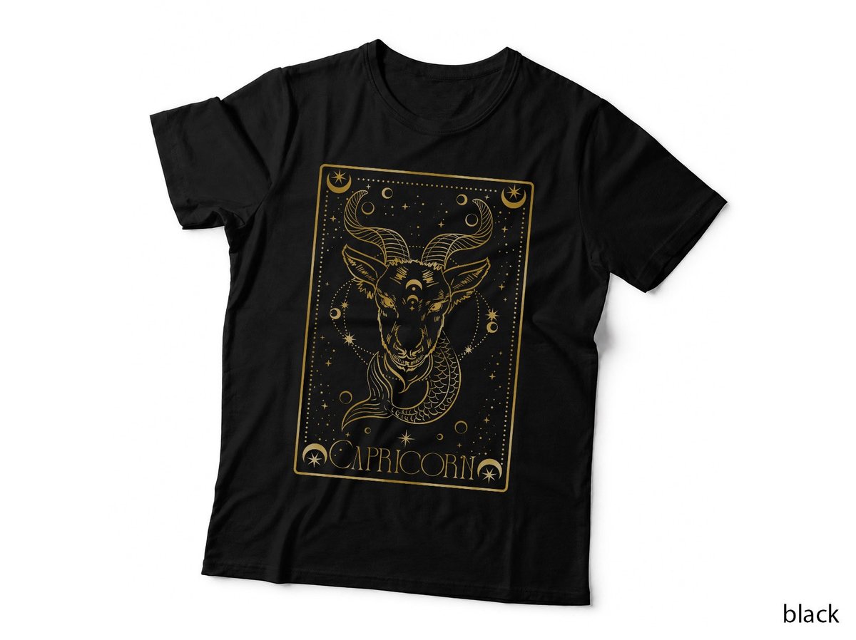 Capricorn Tarot Card Print, Horoscope Cottagecore Dreamy T-Shirt