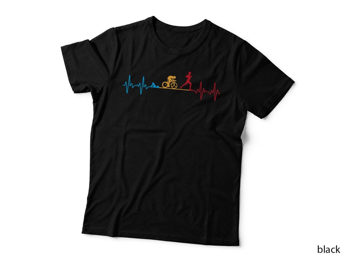 Cool Triathlon Art For Men Women Triathlete Endurance Sport T-Shirt