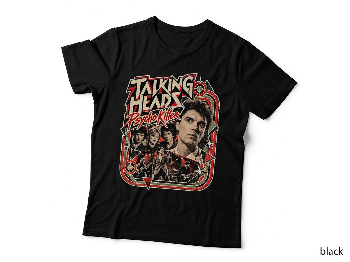 Talking Heads Psycho Killer Vintage New Wave Retro Rock Music T-Shirt