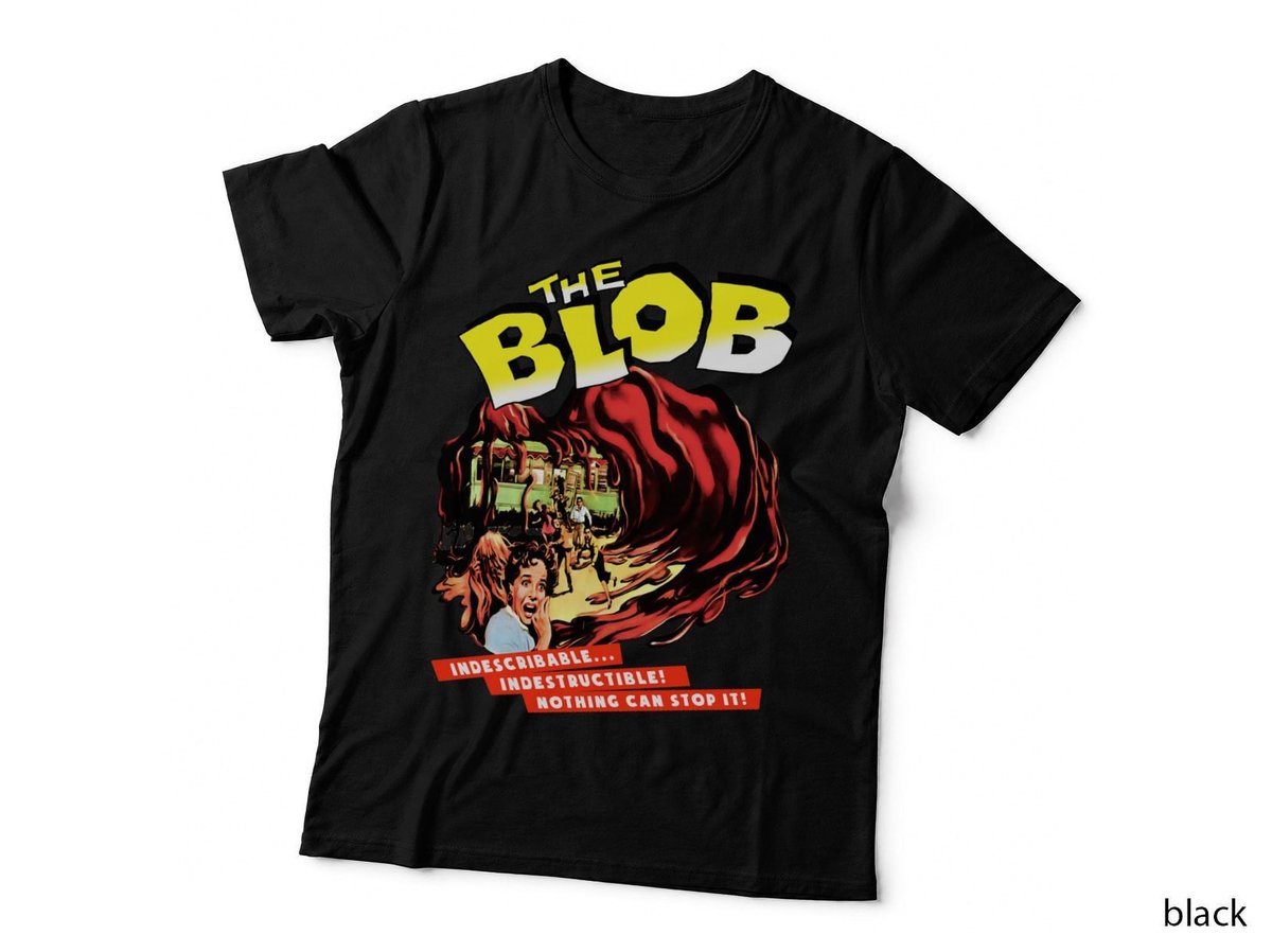 The Blob T-Shirt, Retro Sci-Fi Horror Movie Poster Art, Classic Film Fan