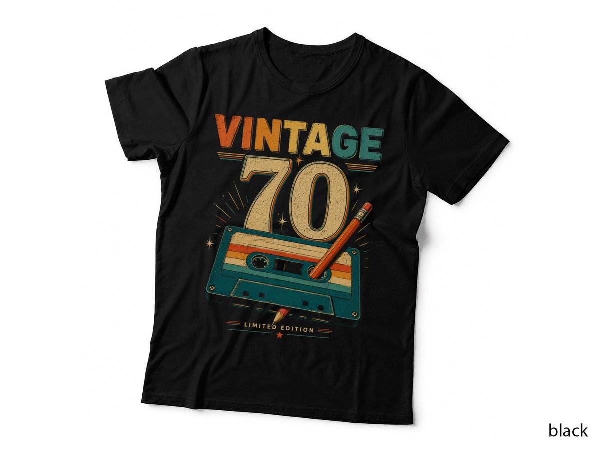 Vintage 70 70th Birthday Cassette Mixtape 50s Music T-Shirt Hoodie Born 1956