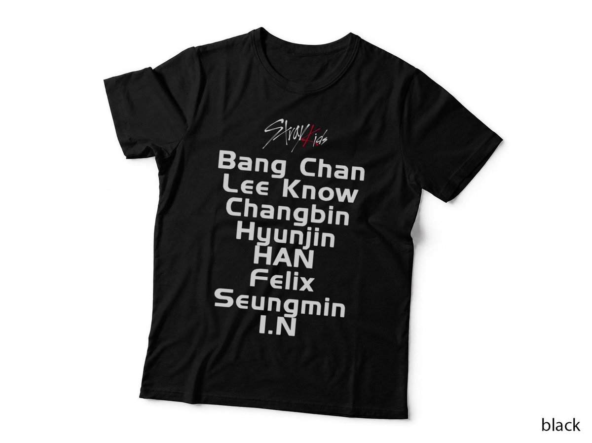 Stray Kids Member Names Kpop T-Shirt, Bang Chan Felix Han Fan Print
