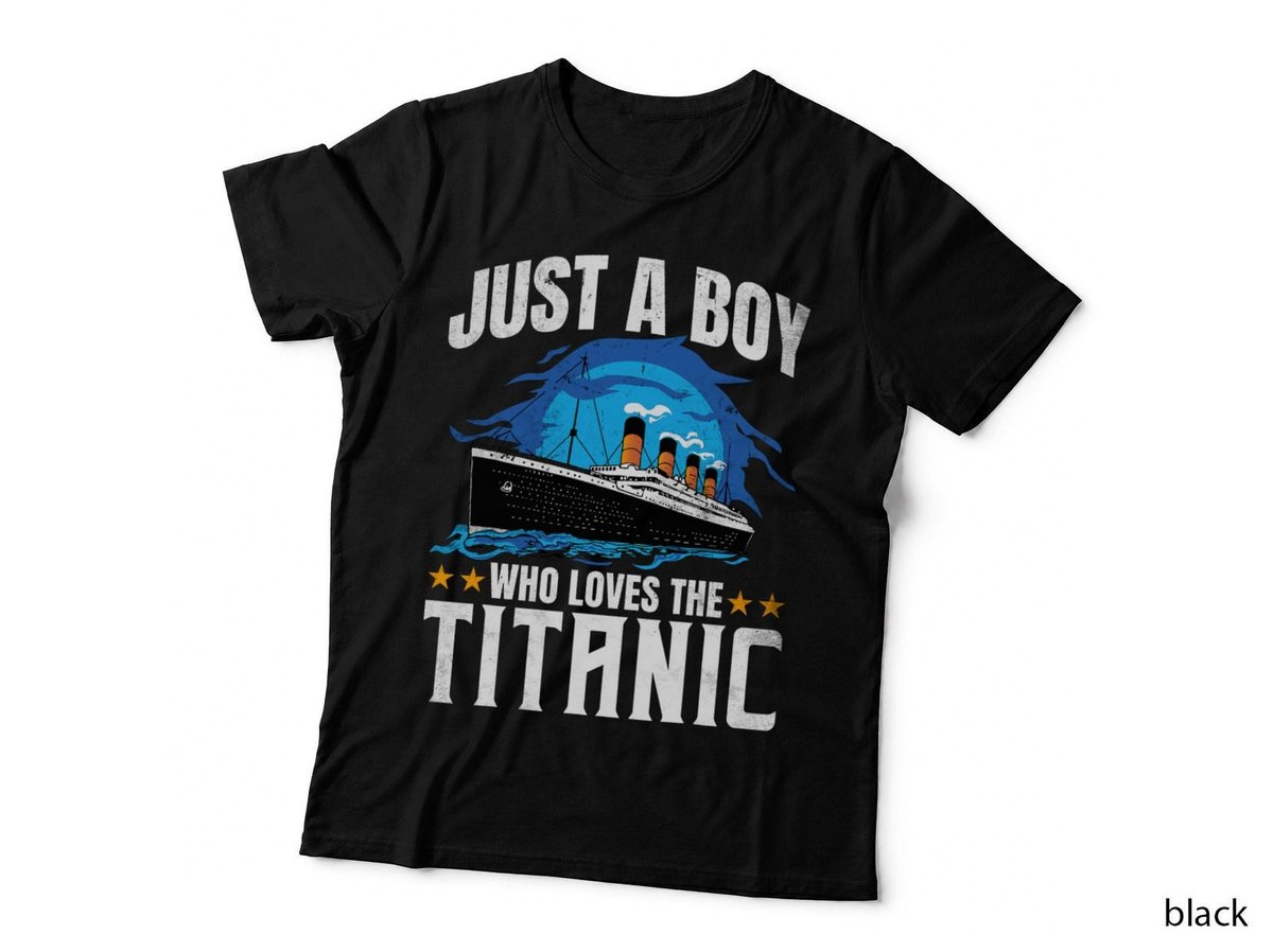 Boys who just love the RMS Titanic T-Shirt
