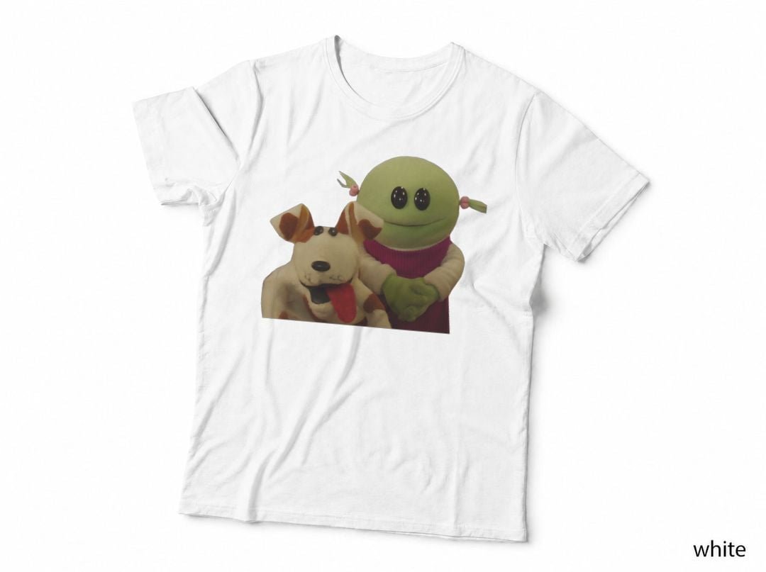 Nanalan Mona and Russer Puppet Duo, Nostalgic Kids TV, Novelty T-Shirt