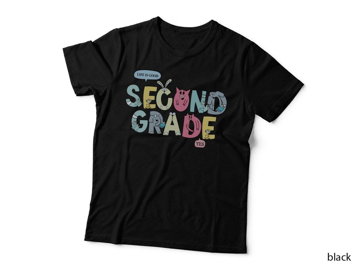 Second Grade Elephant and Pig T-Shirt, Back to School Books Style
