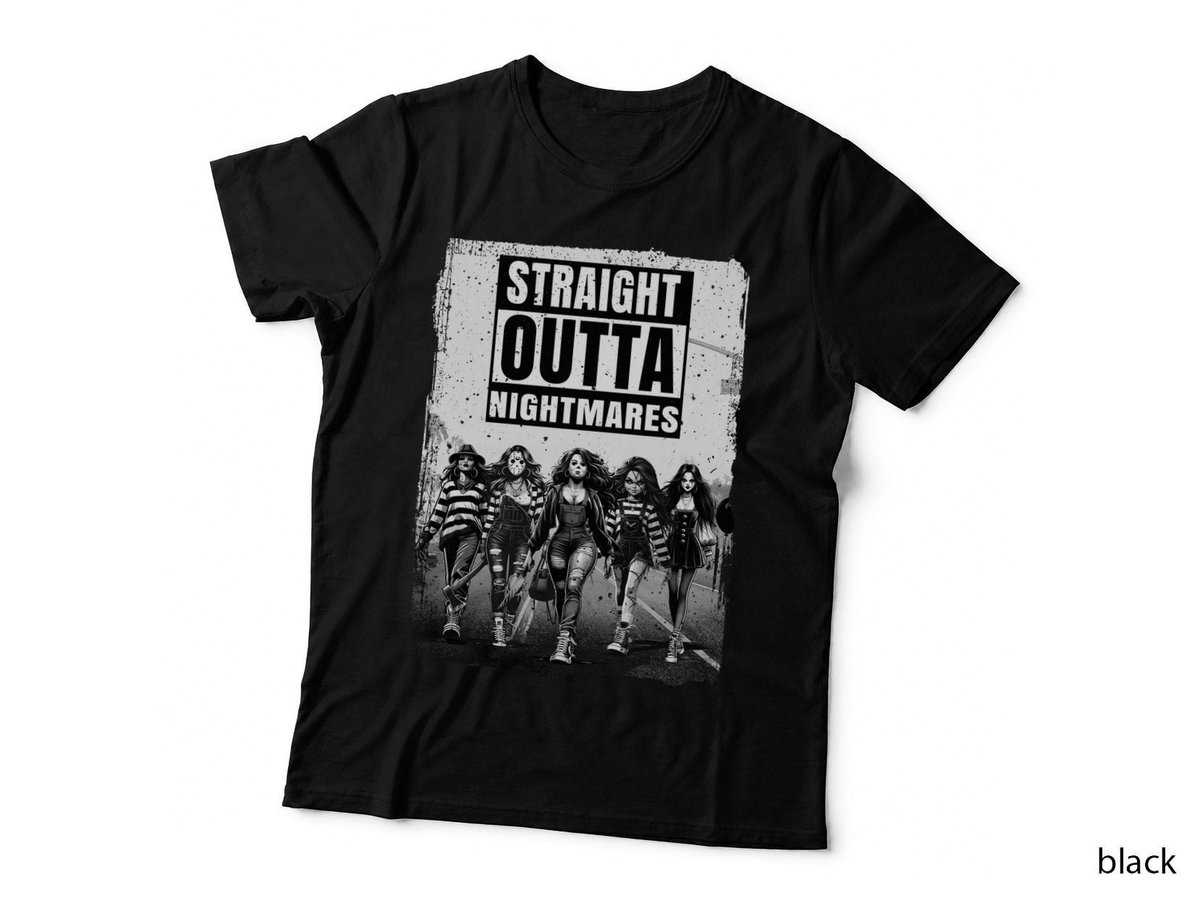 Straight Outta Nightmares T-Shirt, Horror Movie Characters