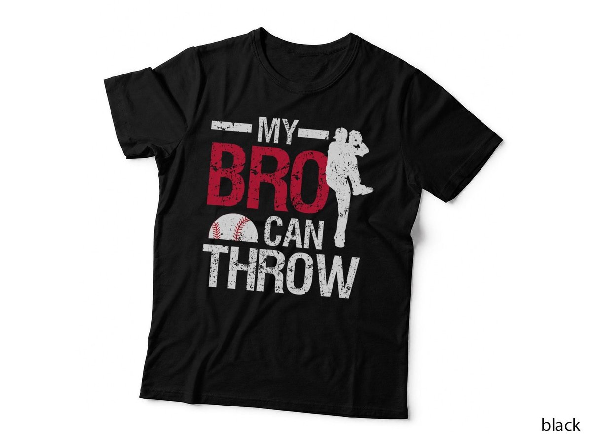 My Bro Can Throw Baseball Pitcher Biggest Fan Sister Brother T-Shirt