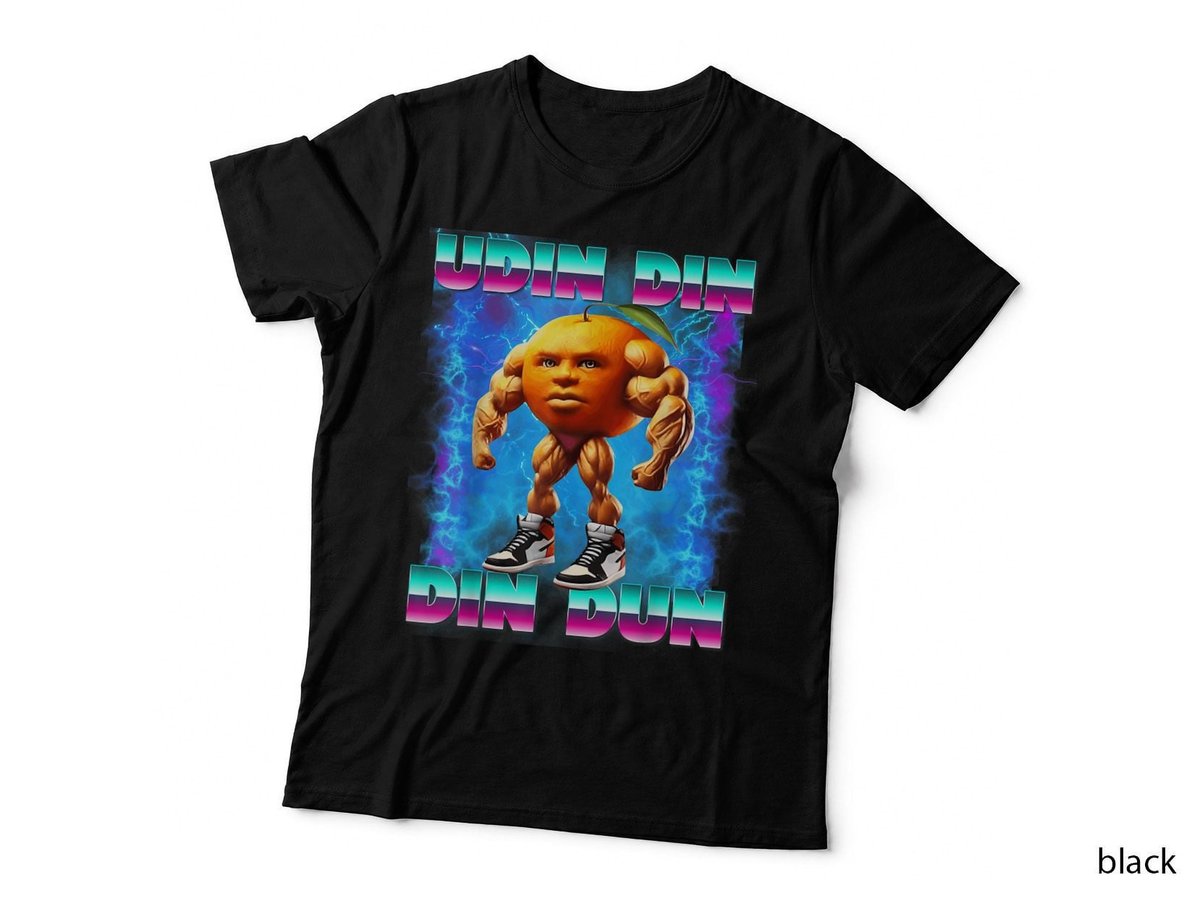 Udin Din Din Dun Italian Brainrot Meme Udindindundun Orange T-Shirt