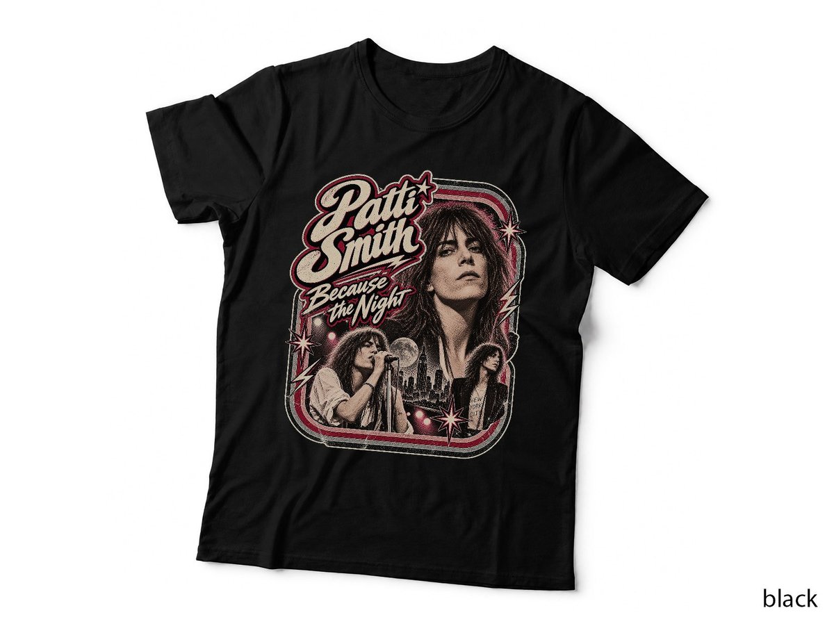 Patti Smith Because the Night Vintage Punk Retro Rock Music T-Shirt