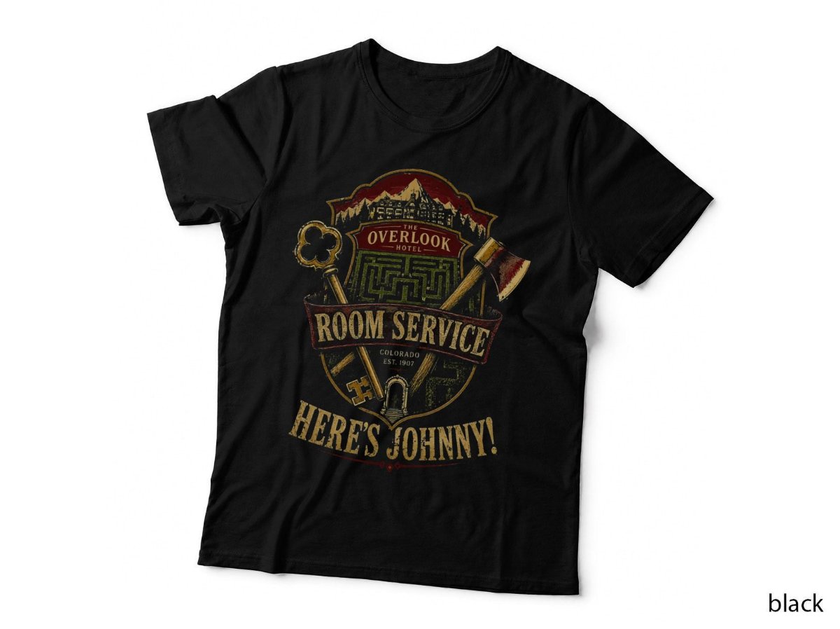 The Shining Vintage Hotel Overlook Room Service Horror Halftone Hoodie