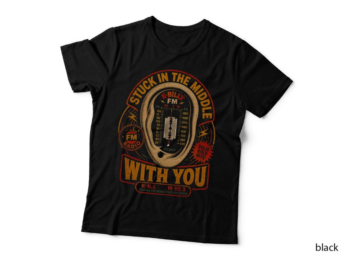 Reservoir Dogs Vintage Radio Stuck In The Middle Movie Halftone Hoodie