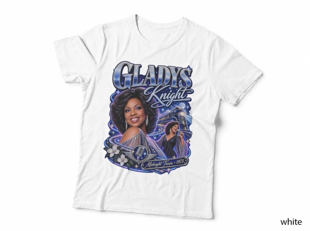 Gladys Knight Midnight Train Soul RNB Music 1970s Concert T-Shirt Hoodie
