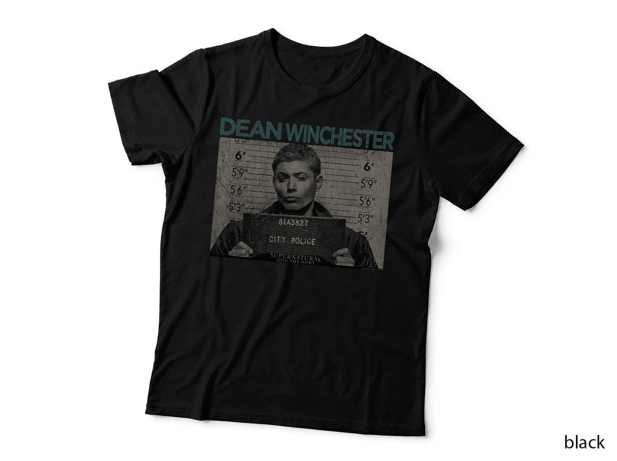 Dean Winchester Mug Shot City Police T-Shirt, Supernatural Fan, Join the Hunt