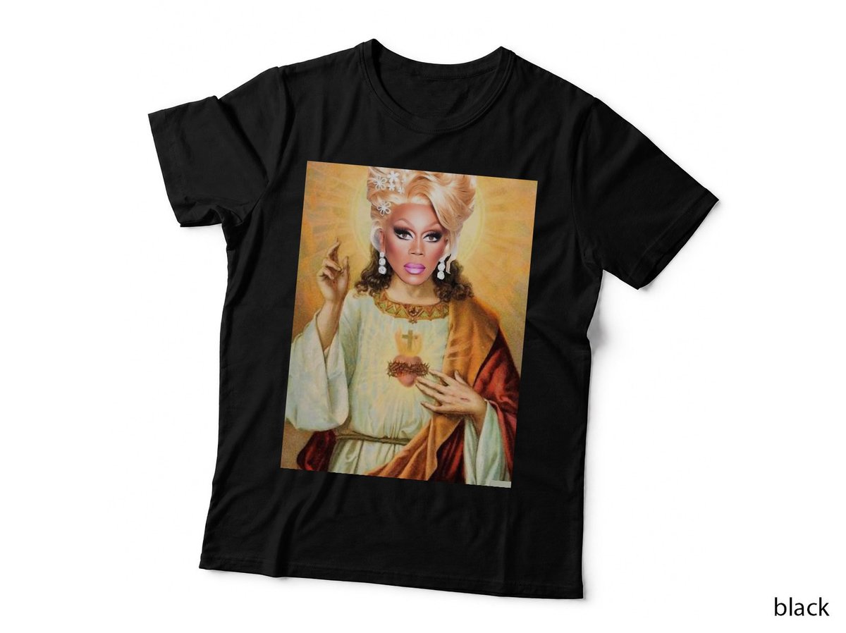 Drag Queen Saint T-Shirt, Religious Humor Parody, RuPaul Sacred Icon