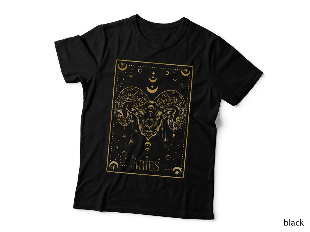 Aries Tarot Card Print, Horoscope Cottagecore Dreamy T-Shirt