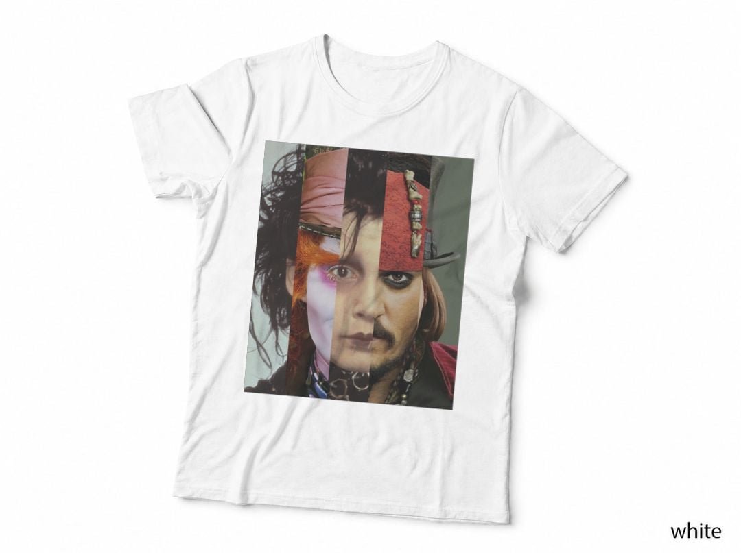 Johnny Depp Homage T-Shirt, Celebrity Style, Movie Fan Apparel