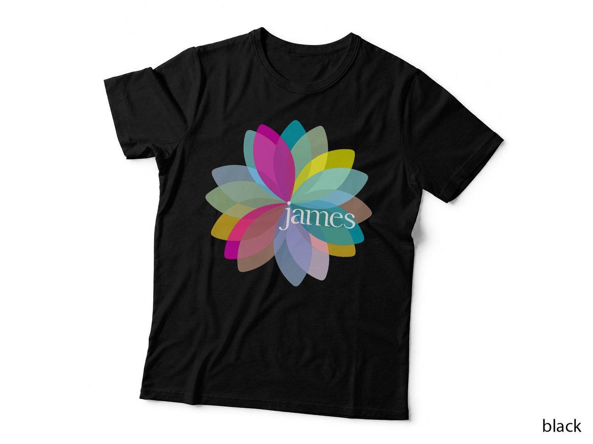 James Band T-Shirt, Floral Petals Logo, Manchester Indie Rock